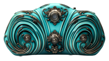 Elegant vintage clutch purse with intricate design png