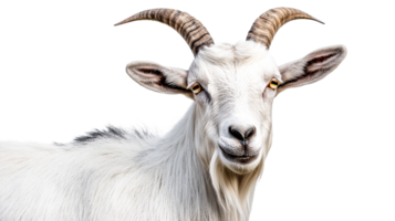 Goat with striking horns on clear bg png