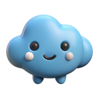 pristine mysterious renaissance A friendly cloud character with rounded edges. Clean lines, flat color, with Scalable Design. professional png