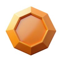 stunning remarkable Geometric octagon with crisp edges and a flat orange color with Scalable Design. png
