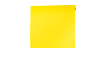 Bright yellow sticky note on a white background png