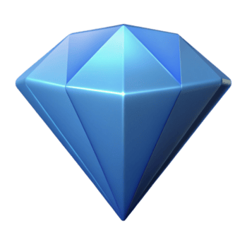 esplêndido melancólico meio século diamante forma com fresco arestas. simétrico, plano cor, com escalável Projeto. habilmente tiro png