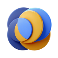 breathtaking exceptional Overlapping circles, scalable design, flat color. Minimal and clean with Scalable Design. png