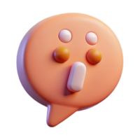rare minimalist A speech bubble character with an exclamation mark. Crisp edges, scalable design, flat color with Scalable Design. 4K png