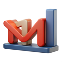 picturesque melancholic traditional Downward trending arrow graph. Clean lines, flat color, minimal with Scalable Design. genuine png