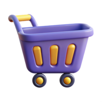standout impressionist Shopping cart icon representing e-commerce. Single-weight stroke, flat color, minimal design with Scalable Design. professional png