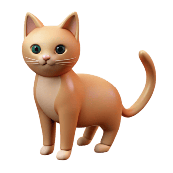 harmonioso sereno peso único AVC, plano cor ilustração do uma gato. fresco arestas, mínimo com escalável Projeto. profissional png