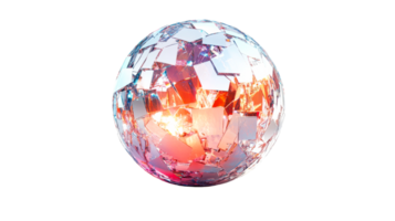 Fragmented Orb with Internal Illumination, cut out transparent png