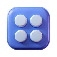 reflective gorgeous Square badge with four circles. Clean lines, flat color, symmetrical with Scalable Design. premium png