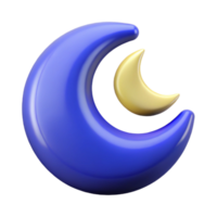 tranquil gorgeous Crescent moon badge with a simple swirl design. Clean lines, with Scalable Design. crisp png