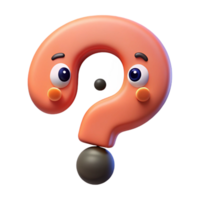 pristine memorable Question mark character with a curious expression. Clean lines, minimal, single-weight stroke with Scalable Design. png