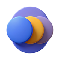 spectacular tranquil geometric Overlapping circles, flat color, scalable design, sharp edges with Scalable Design. professional png