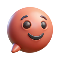 mesmerizing memorable Speech bubble character with a smiling face. Single-weight stroke, minimal, with Scalable Design. png