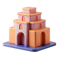 notable vintage Flat color, abstract building shape, minimal design, with Scalable Design. 8K png