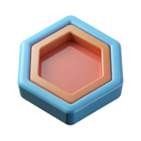 romântico cativante hexagonal personagem com uma peso único acidente vascular encefálico contorno. geométrico, plano cor, com escalável Projeto. original png