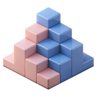 radiant tranquil contemporary Overlapping squares forming a staircase pattern. Flat color. Geometric with Scalable Design. gallery standard png