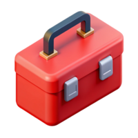melancholic pristine Minimal isometric toolbox, single-weight stroke, red with Scalable Design. crisp png