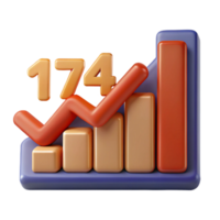 picturesque organic Chart depicting a declining trend. Clean lines, flat color, crisp edges with Scalable Design. sharp png