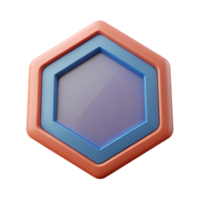 vibrant modern Octagonal badge with a bold outline. Single-weight stroke, flat color, minimal with Scalable Design. masterfully captured png
