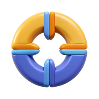 impressive peaceful creative Circular character divided into four equal quadrants. Symmetrical, flat color, with Scalable Design. original png