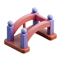 vibrant ethereal industrial Geometric representation of a bridge. Single-weight stroke, minimal with Scalable Design. handcrafted png