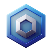 signature abstract Geometric logo featuring a hexagon inside a circle. Crisp edges, flat color, symmetrical with Scalable Design. masterfully captured png