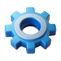 pristine intense artistic Isometric gear cogwheel rotating. Clean lines, with Scalable Design. sharp png