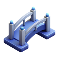 radiant artistic Scalable isometric bridge. Minimal design with Scalable Design. precision png