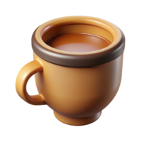 exquisite tranquil art deco Pictogram of a coffee cup. Clean lines, symmetrical, with Scalable Design. professional png