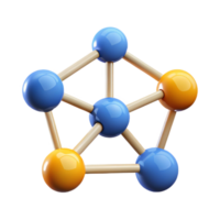 magnificent mid-century A set of three interconnected nodes. Clean lines, flat color, with Scalable Design. perfect clarity png