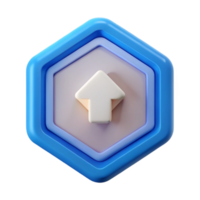 serene remarkable Hexagonal badge with a simple arrow. Flat color, crisp edges, clean lines with Scalable Design. png