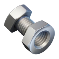 passionate stunning Isometric view of a bolt and nut. Scalable, minimal, single-weight stroke with Scalable Design. impeccable png