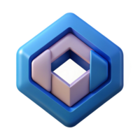 pristine geometric Geometric, symmetrical logo featuring overlapping rectangles. Crisp edges, flat color with Scalable Design. masterfully captured png