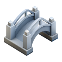 signature artistic Clean lines isometric bridge, scalable, grey with Scalable Design. masterfully captured png