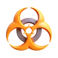 gorgeous modern Symmetrical biohazard symbol. Clean lines, flat color, with Scalable Design. high resolution png