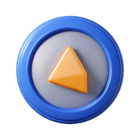 imaculado sonhadores clássico circular crachá com uma simples triângulo. fresco arestas, escalável, peso único acidente vascular encefálico com escalável Projeto. 4k png