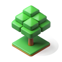 wonderful dynamic tropical Scalable isometric tree, clean lines, green with Scalable Design. premium png