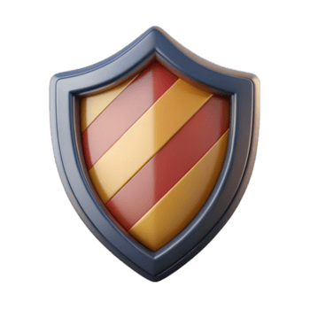 reflexivo extraordinário escudo crachá com três horizontal listras. mínimo, plano cor, fresco arestas com escalável Projeto. elite png