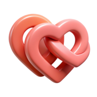 spectacular dramatic abstract Interlocking heart shapes, crisp edges, flat color. Minimal and clean with Scalable Design. original png