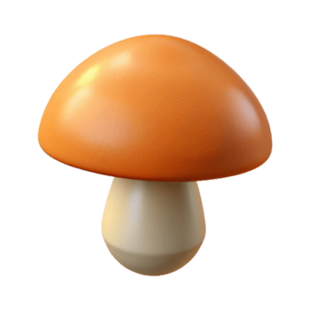 romântico Maravilhoso uma simples cogumelo com uma circular boné. fresco arestas, peso único AVC. plano cor com escalável Projeto. elite png