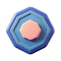 harmonious enchanting Octagonal badge with inner circle. Flat color, single-weight stroke, minimal with Scalable Design. original png