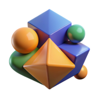 dramatic retro Abstract geometric shapes, minimal, scalable, flat color with Scalable Design. masterfully captured png