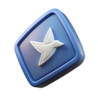 timeless surreal Triangular badge with a stylized bird silhouette. Flat color, single-weight stroke with Scalable Design. crisp png