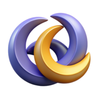 rare artistic Intertwined crescent shapes. Clean lines, single-weight stroke with Scalable Design. sharp png
