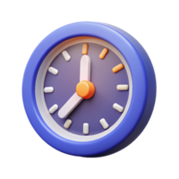 reflective sumptuous Clock icon representing time or schedule. Symmetrical design, crisp edges, flat color with Scalable Design. premium png