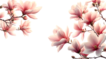 Magnolia blossoms on clear background png