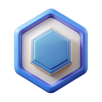 esplêndido dramático criativo hexagonal crachá com limpar \ limpo linhas. geométrico, escalável, fresco arestas com escalável Projeto. refinado png
