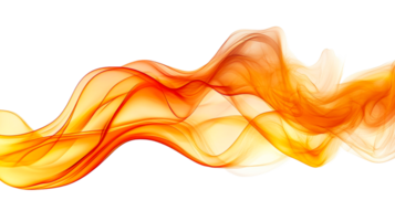 Smooth flowing orange and yellow waves in motion png