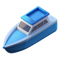 immaculate energetic artistic Isometric boat, single-weight stroke, clean lines, with Scalable Design. expertly shot png