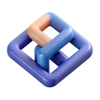 sumptuous minimalist Interlocking squares, clean lines, flat color, minimal design with Scalable Design. ultra HD png